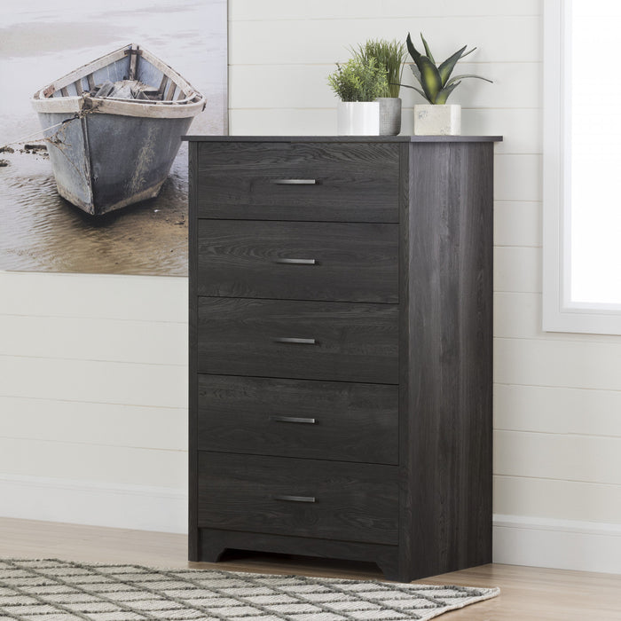 Fusion 5-drawer Chest - Gray Oak 