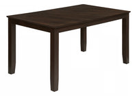 Dining Table Rectangular Dining Room Kitchen Brown Veneer Transitional