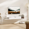 HOMCOM 55" Floating TV Stand, Wall Mounted Media Console, White