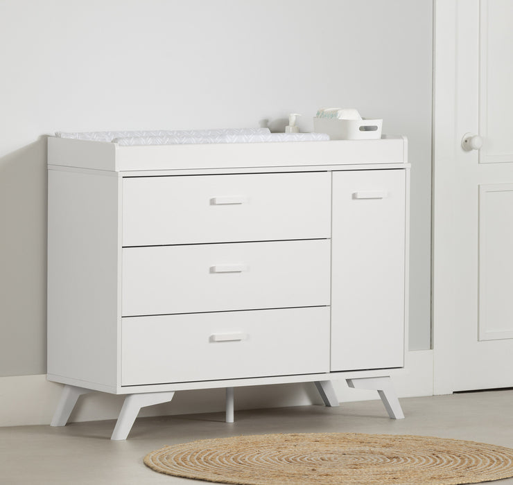 Milos 3-drawer Changing Table With Removable Changing Tray - Pure White 