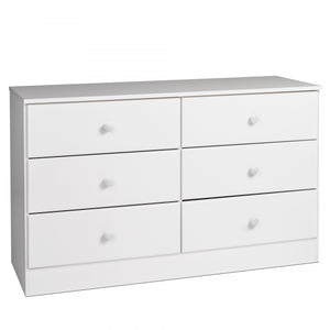 Astrid 6-Drawer Dresser - White