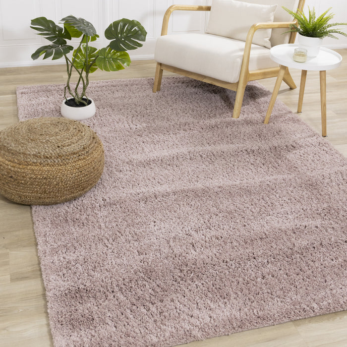 Taylor Pink Comfort Shag Rug, 3'11\" x 5'11\" Oval Indoor Area Rug