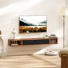HOMCOM 55" Floating TV Stand, Wall Mounted Media Console, Walnut