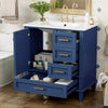Olivia 30" Bathroom Vanity with Sink Combo and Storage Drawers,Blue | Olivia meuble de salle de bain 30" avec vasque et tiroirs de rangement, bleu