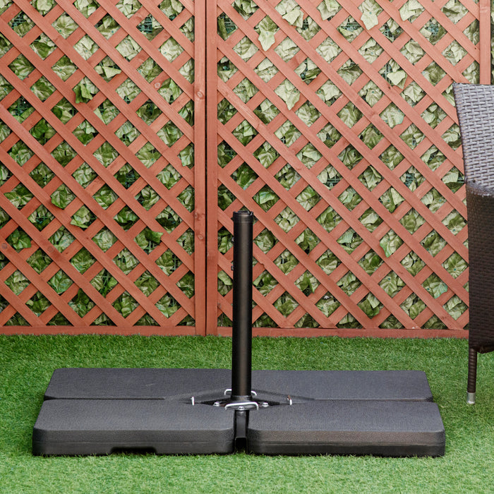 Outsunny Set of 4 Parasol Base Stand Weights, Black