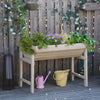 Outsunny 43" X 24" Raised Garden Bed, Wooden Elevated Planter Box With Non-woven Fabric For Vegetabl|Outsunny - Lit De Jardin Sureleve De 43" X 24", Jardiniere Surelevee En Bois Avec Tissu Non Tisse Po