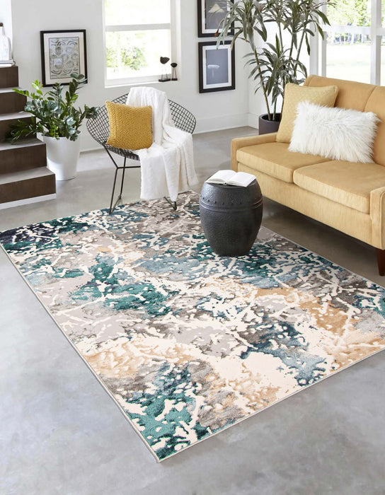 Aura Teal Area Rug - 8'0\" x 10'0\"