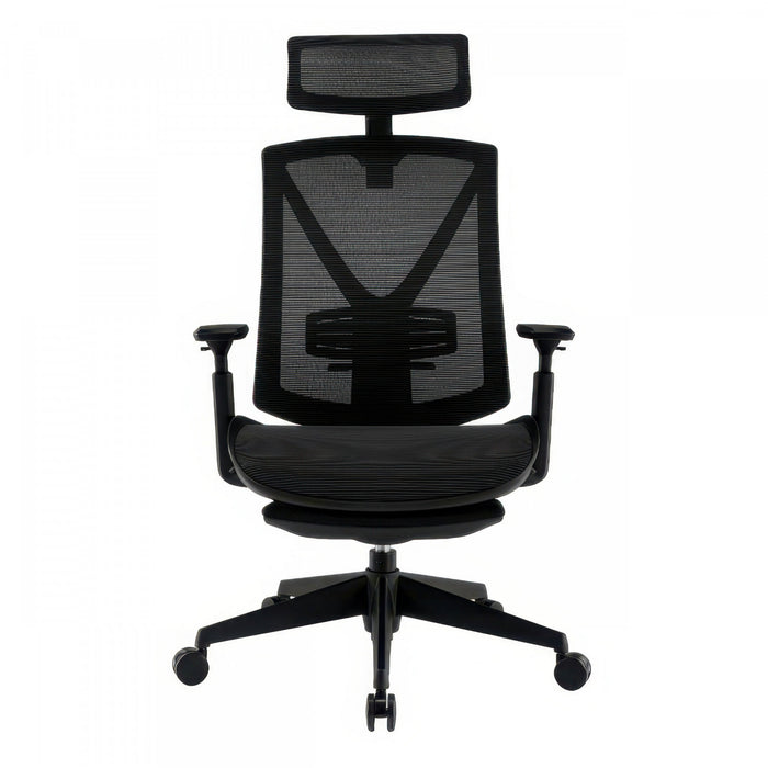 TygerClaw High Back Mesh Office Chair with Retractable Footrest