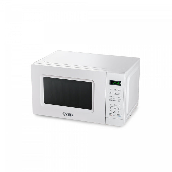 CHM Series Commercial Chef 0.7 Cu. Ft. Countertop Microwave Oven, CHM7MW, White Countertop Microwave Less 1cuft
