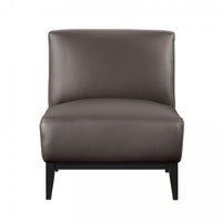 Murdock Accent Chair Dark Brown Leather 