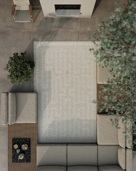 Maze Transitional 8'0\" x 10'0\" Area Rug in Grey Indoor Area Rug