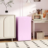 HOMCOM Mini Fridge with Freezer Thermostat Reversible Door, Pink