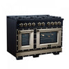 Forno Ambassador 48" Dual Fuel Range, Black, 8 Sealed Burners, 6.7 Cu.Ft. Ovens - FFSGS6199-48CPBLK | Cuisiniere double combustible Ambassador de 48 po, noir, 8 bruleurs scelles, 6,7 pi³ – FFSGS6199-48CPBLK