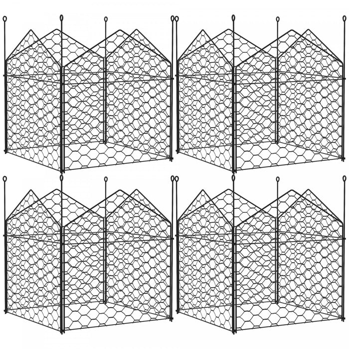 Outsunny 4 Pack Garden Chicken Wire Cloche, Plant Protectors From Animals