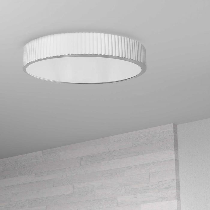 Dainolite Nabisco LED Flush Mount 30w Matte White Frosted Acrylic Diffuser Lamp