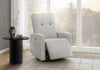 MONARCH SPECIALTIES 30" WIDE UPHOLSTERED RECLINING CHAIR, USB PORTS INCLUDED, LIGHT GREY FABRIC, CONTEMPORARY Recliner | MONARCH SPECIALTIES 30" DE LARGEUR FAUTEUIL INCLINABLE REMBOURRE, PORT USB INCLUS, TISSU GRIS CLAIR, CONTEMPORAIN