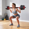 Soozier 66 lb 5-in-1 Adjustable Dumbbell Set with Connector for Home Gym