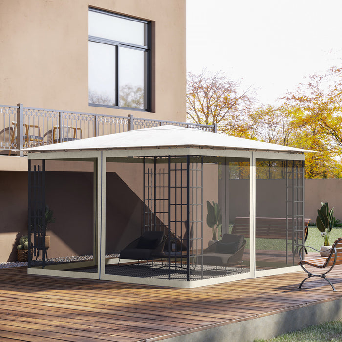 Outsunny 10' X 12' Gazebo Replacement Mosquito Netting, White