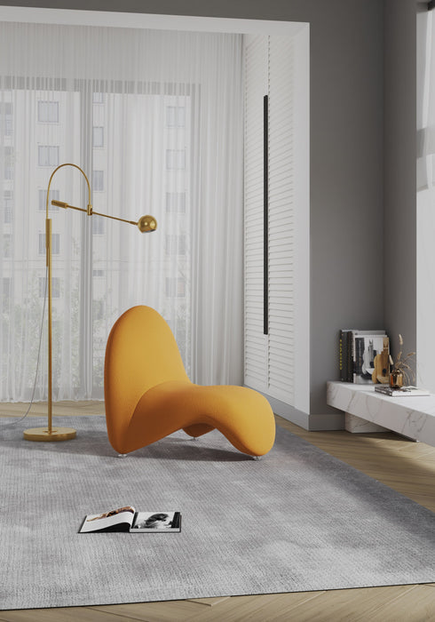 MoMa Modern Wool Blend Accent Chair in Yellow - Set of 2