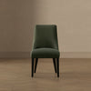 Beever Modern Chenille Wood Dining Chair in Forest Green - Set of 2 | Chaise de salle a manger moderne Beever en bois et chenille vert foret - Lot de 2