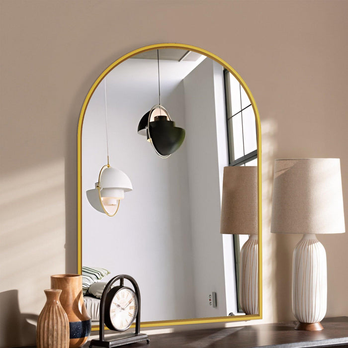 Arcus 30\" X 40\" Hand Crafted Architectural Mirror - Gold