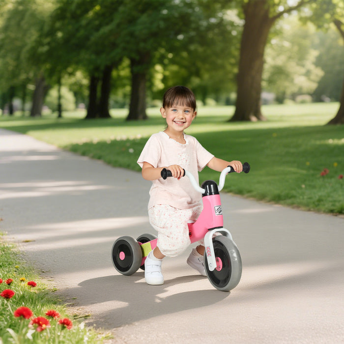 Qaba Baby Balance Bike for 12-36 Months Boys Girls, Toddler Balance Bike with No Pedal, 3 Silence Wheels, Safe Limited Steer, for First Birthday Gift, Pink