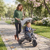 Qaba 6 in 1 Tricycle for Toddler, Kids Trike Converts Stroller to Toddler Bike, Adjustable Push Handle & Canopy, Rotatable Seat, Safety Harness, Brake for 1-5 Years Old, Grey