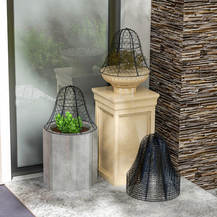 Outsunny 12 Pack Garden Chicken Wire Cloche, Plant Protectors From Animals
