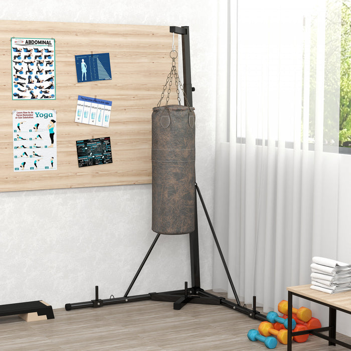 Soozier Punch Bag Stand For Heavy Bag, Foldable And Height Adjustable