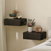 HOMCOM Floating Nightstands Set of 2, Bedside Tables, Black