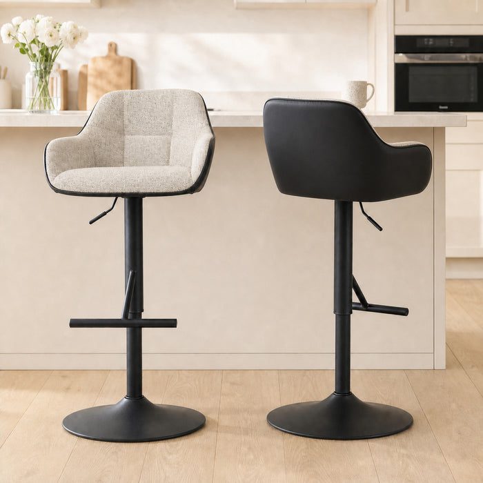 HOMCOM Bar Stools Set of 2, Adjustable Swivel Counter Height Barstools
