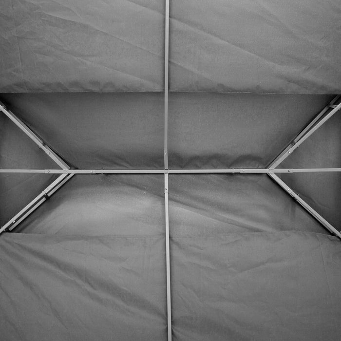 Outsunny 13.1' X 9.8' Gazebo Replacement Canopy 2 Tier Top Uv Cover Pavilion Garden Patio Outdoor, Light Grey (top Only)