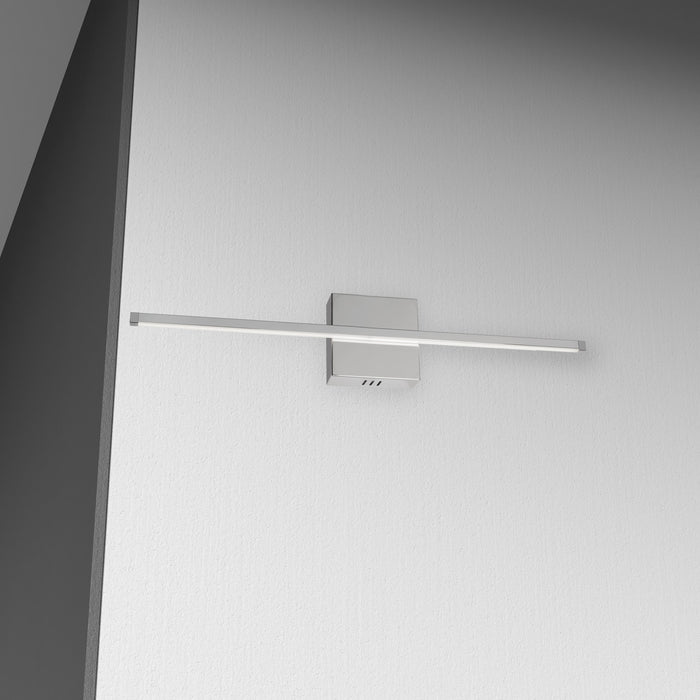 Dainolite Array LED Wall Sconce Horizontal 19w Polished Chrome White Acrylic Diffuser Lamp