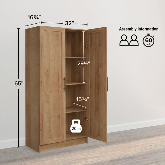 Prepac Elite Storage Cabinet - Natural Oak