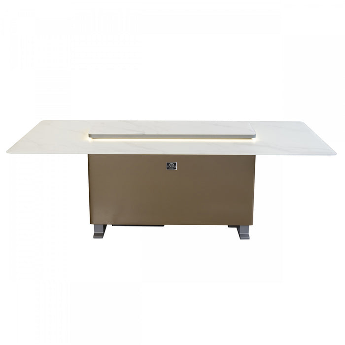 Forno Cinetico Smart Dining Table in White, 5.3 cu.ft fridge and freezer-FDTFR7044-86WHT Refrigerator