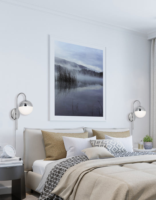 Dainolite Dayana 1 Light Wall Sconce Matte Black Finish White Glass Hardwire Or Plugin Lamp