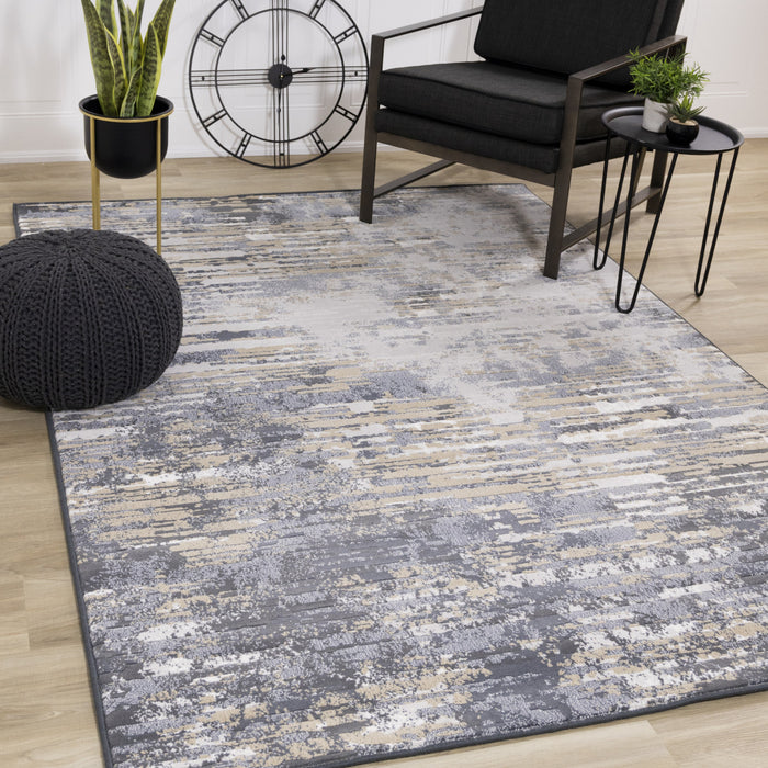 Isabelle Distressed Blue Area Rug - 5'3\" x 7'7\"
