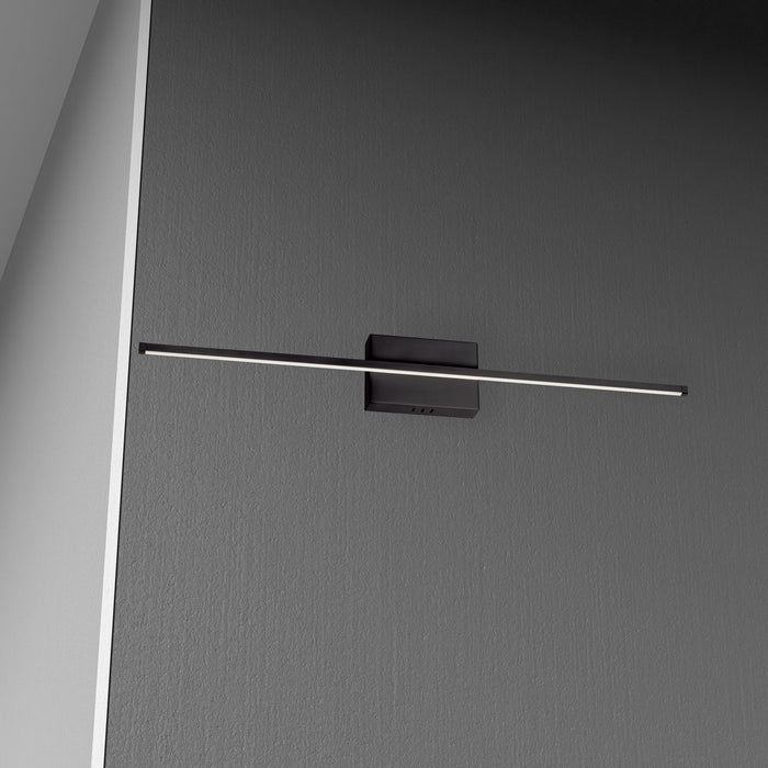 Dainolite Array LED Wall Sconce Horizontal 30w Matte Black White Acrylic Diffuser Lamp