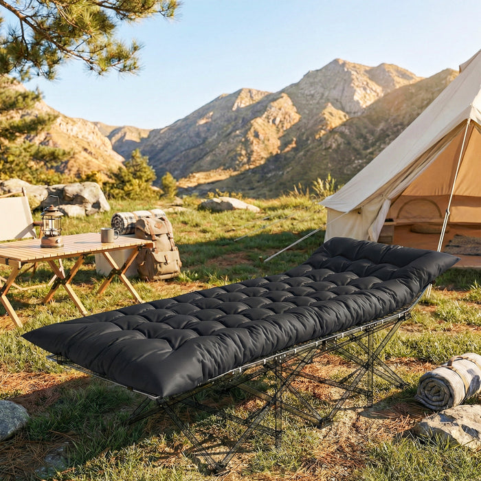 Outsunny Sleeping Mat, Camping Mat Pad with Elastic Straps