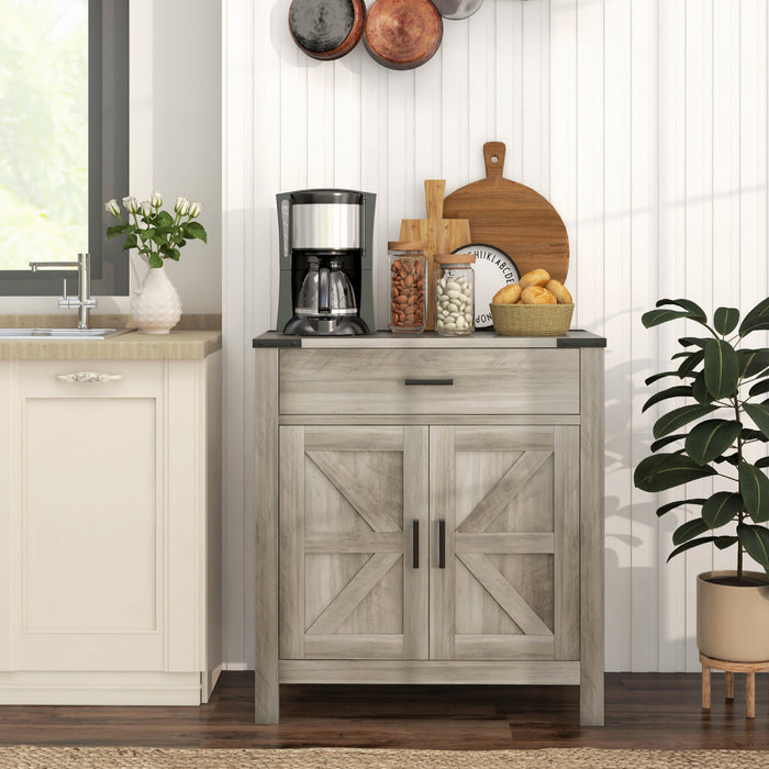 HOMCOM Sideboard Buffet Cabinet w/ Drawer and Shelf, Farmhouse Sideboard