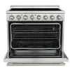 Forno Paolo 36 Inch Freestanding Electric Range, Stainless Steel, 5.44 cu.ft.- FFSEL6011-36 | Cuisiniere electrique Paolo 36 pouces, acier inoxydable, 5,44 pi³ - FFSEL6011-36