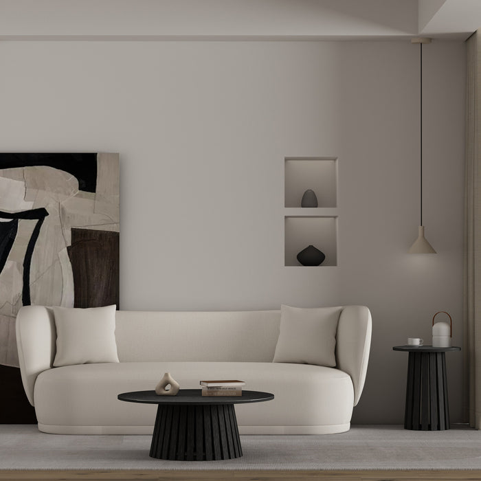 Layla Scandinavian Modern 2-Piece Coffee Table & End Table Set in Black Coffee Table Set