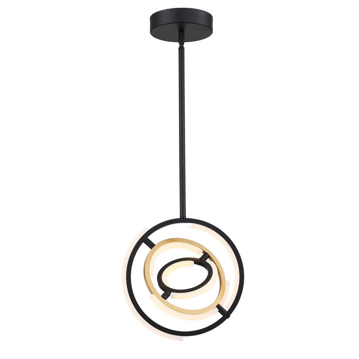 Trilogy Collection 13\" Integrated LED Pendant - Black & Gold