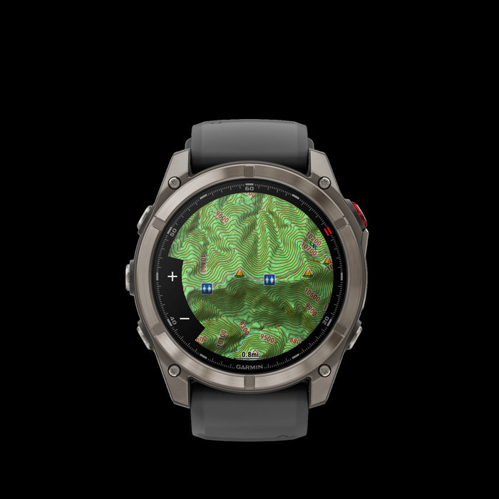 Garmin Fenix 8 Pro 51mm Graphite Premium Smartwatch - Performance Wearable, Sapphire Lens Durability, Weather Forecasts LTE, Location Check-Ins, Triathlon Profiles
