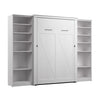 Bestar Key West Full Murphy Bed with Closet Organizers (113 W) - Pure White Oak|Lit double escamotable Key West de Bestar de 113 po (L) avec organisateurs de garde-robe - blanc chêne solide