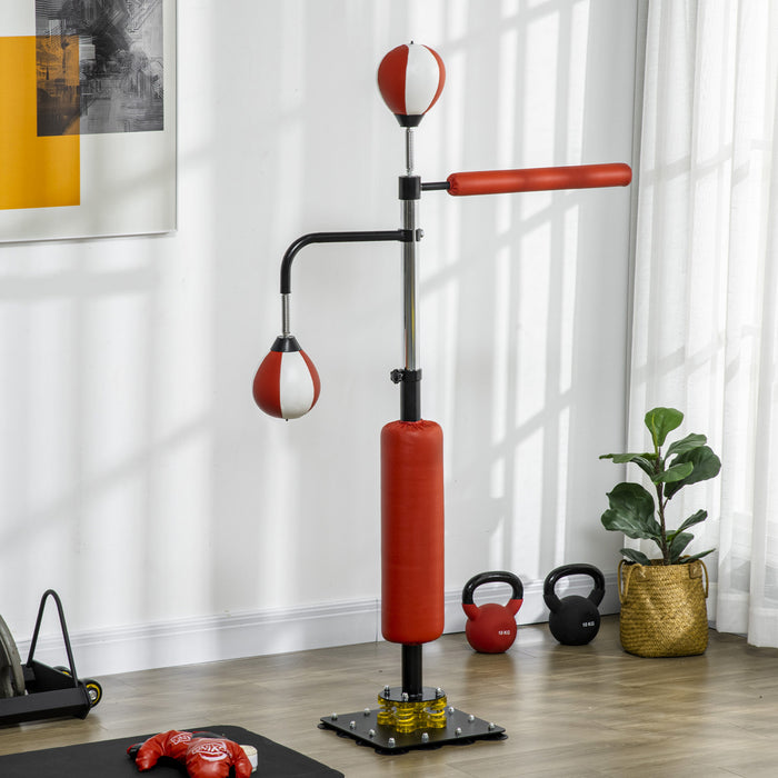 Soozier Height Adjustable Boxing Punching Bag With Speed Balls, Multi