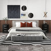 HOMCOM Nightstand Set of 2, Bedside Tables with 3 High Gloss Drawers