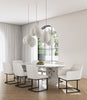 Serena Modern 8-Piece Dining Set in Ivory Dining Chair | Ensemble de salle a manger moderne Serena 8 pieces en ivoire