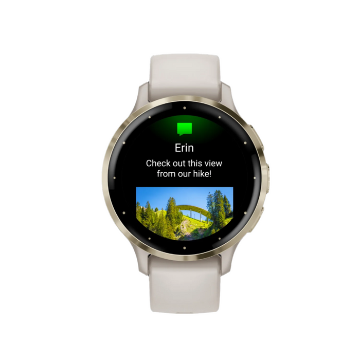Garmin Forerunner® 165 Gps Smartwatch - Health Tracking With Amoled Display - Mist Gray/whitestone