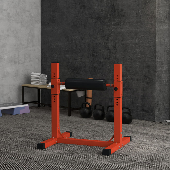 Soozier Bulgarian Split Squat Stand, 12-level Leg Training Machine, Red
